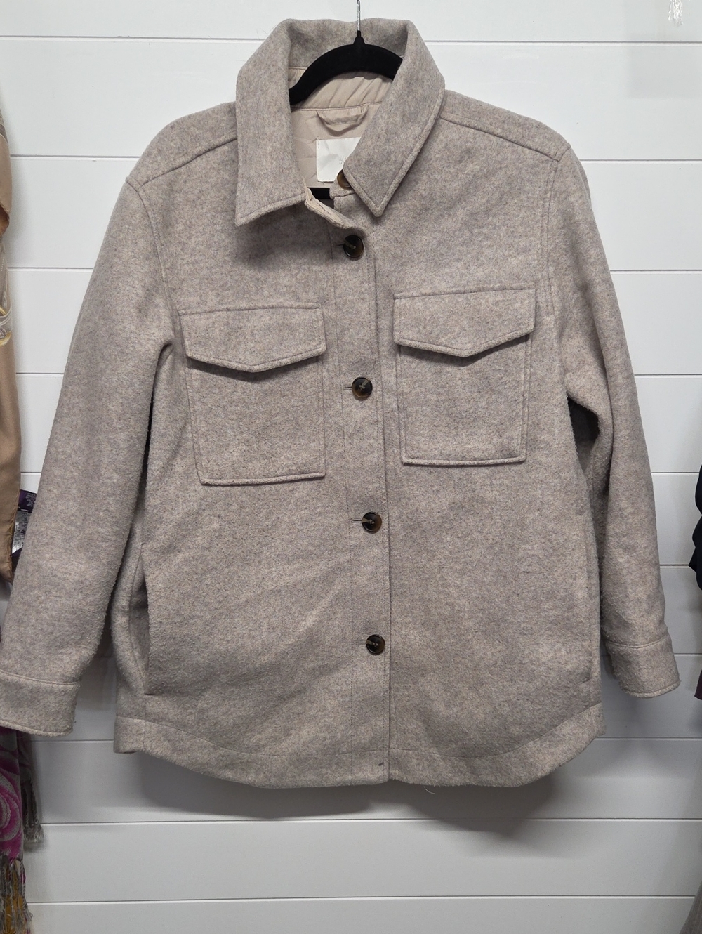 H&M Oversized Shacket Womens Button Front Jacket Size Medium
